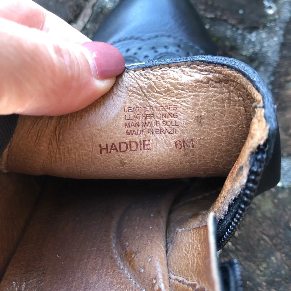 Nurture "HADDIE" Black leather ankle boots size 6 - Picture 5 of 8